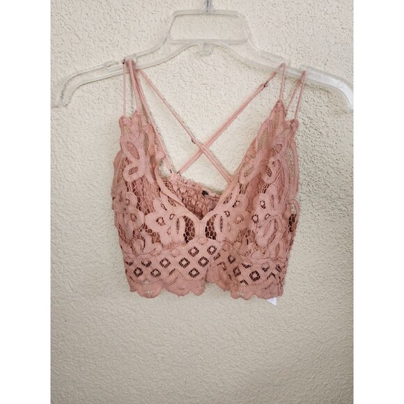 Free People Peach Lace Bralette - Picture 4 of 9